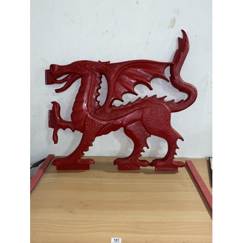 101 - A fiber glass Welsh dragon used to decorate the streets at the time of The Investiture of Prince Cha... 