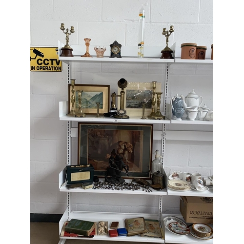 71 - Mixed vintage items including Roberts radio, collectors spoons, brassware including telephone etc- 4... 