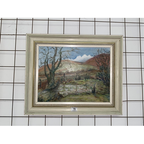 79 - An original oil on board of a landscape by Margaret Burgoyne