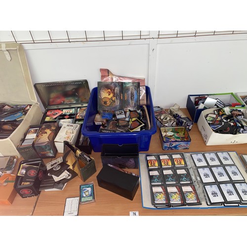 76 - A large quantity of mixed gaming cards including 