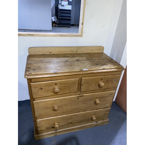 121 - A pine four drawer chest of drawers