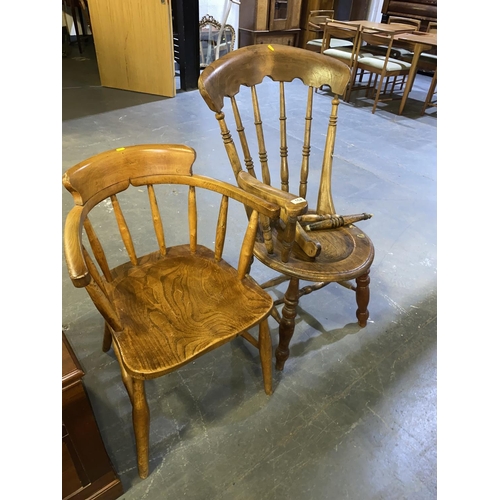 162 - Two early farmhouse chairs (one requiring gluing)