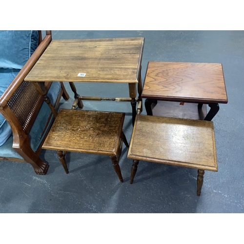 163 - Oak and other side tables