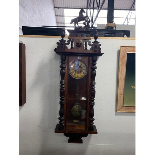 168 - A very large mahogany cased Vienna wall clock