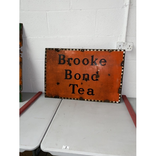 3 - A Brooke Bond tea enamel sign