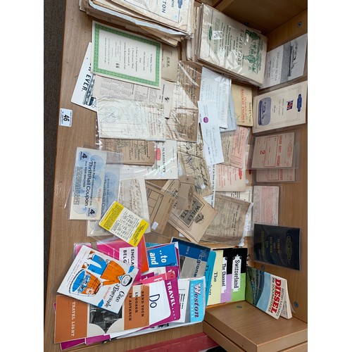 46 - A large collection of British railways excursions timetables, tickets, The Railway Magazine etc.
