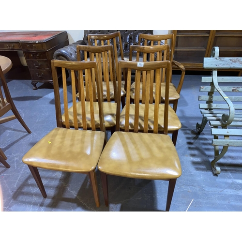 109 - Six mid century G Plan teak dining chairs including two carvers