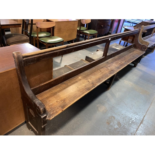 127 - A pine church pew( 108 inches long)