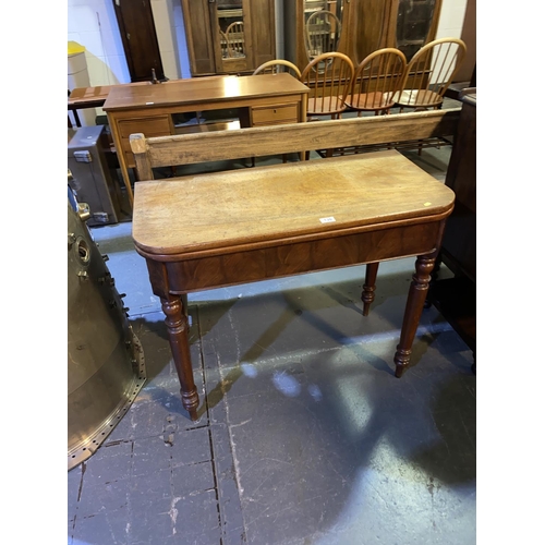 130 - A mahogany fold over tea table