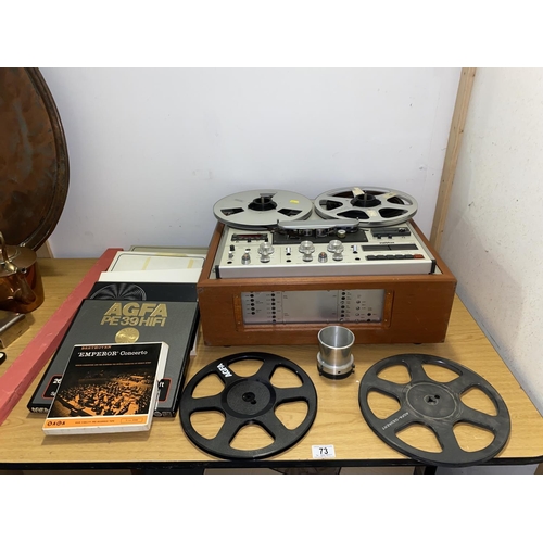 73 - A Revok PR99 reel to reel tape machine and extra reels