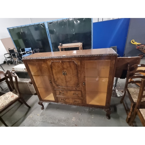 780 - A walnut glass display cabinet