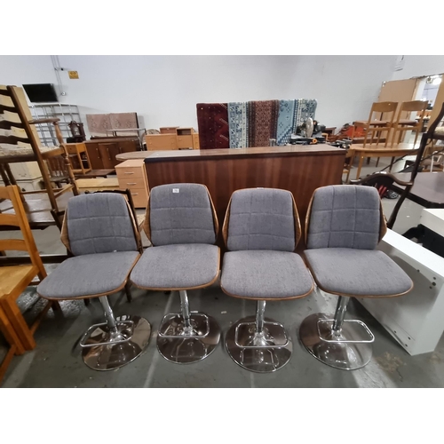 783 - 4 upholstered barstools