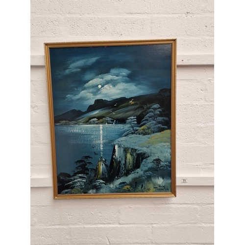 71 - An original Nick Tomlinson oil on board framed painting - 