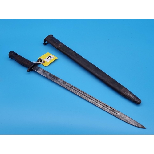 210 - A Remington 1917 bayonet and scabbard