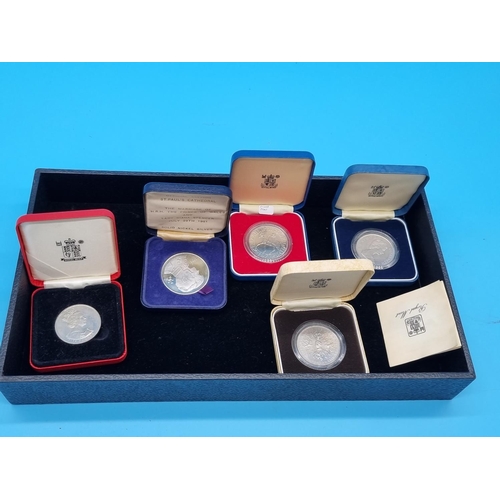 235 - Boxed commemorative coins - mostly Royal Mint - 5 in total