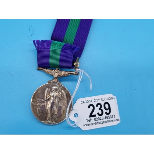 239 - A Queen Elizabeth II Canal Zone medal in original cardboard medal box, presented to 22648574 GNA D. ... 