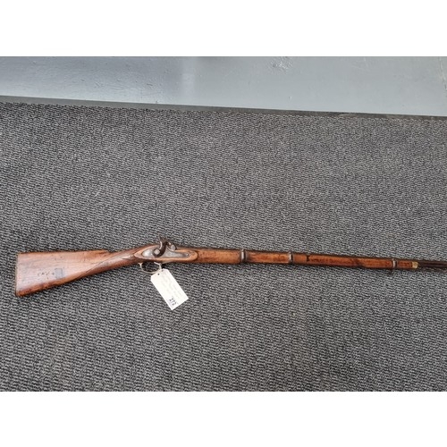 272 - An early three band smooth bore musket - circa 1860 - good patina with signs of wear that you would ... 