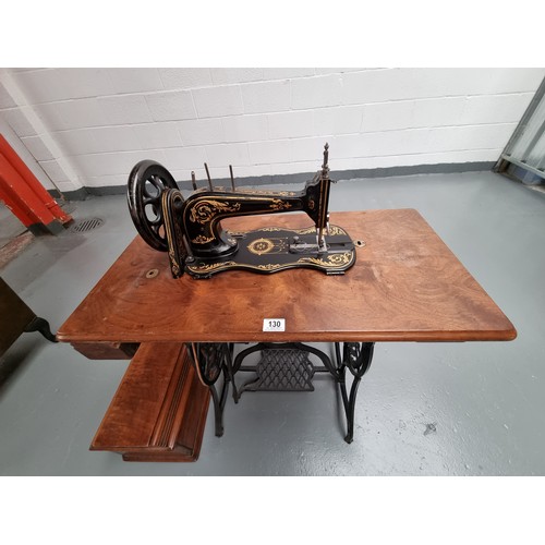 130 - Singer treadle sewing machine (metal base)