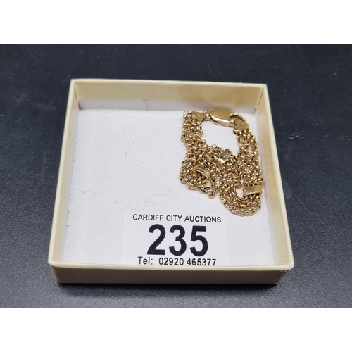 235 - A 9k gold chain bracelet (7.3 grams)