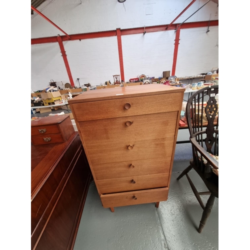 104 - A teak Avalon six drawer chest of drawers