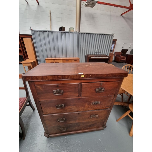 119 - A two over three Victorian chest of drawers