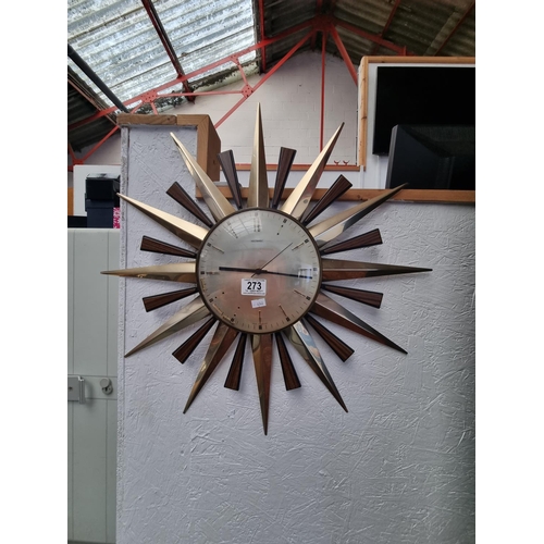 273 - A Metamec Mid Century Starburst wall clock