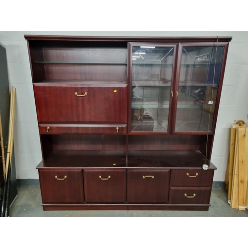 650 - A mahogany wall unit