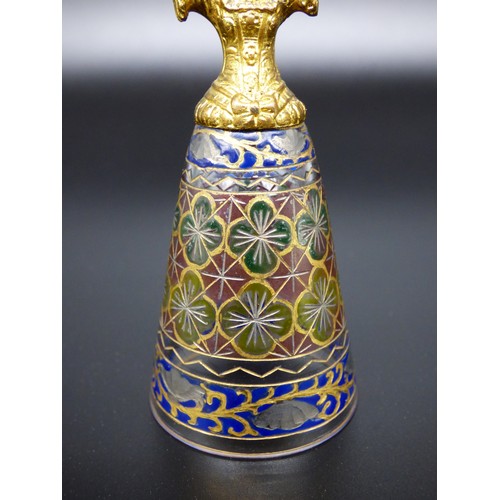 45 - Bohemian Art Nouveau, Fritz Heckert Jodhpur small Wedding or Wager cup by Franz Reuleaux, circa 1900... 