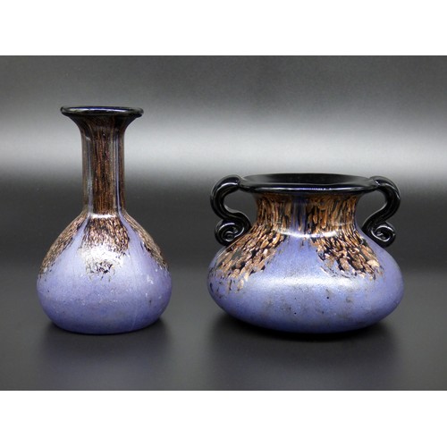 72 - Murano V Nason two amethyst and aventurine vases, 1970s Italy.
Heights 9 and 13cm