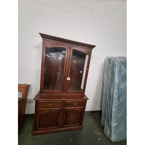 594 - A mahogany wall unit