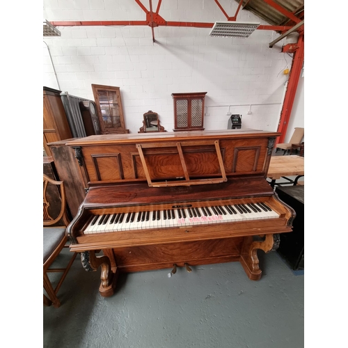 126 - A Bord's Paris manufactured for W. F. Ridgway mahogany upright piano