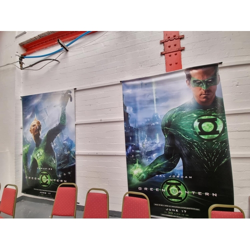 67 - Two large Green Lantern advertising movie posters