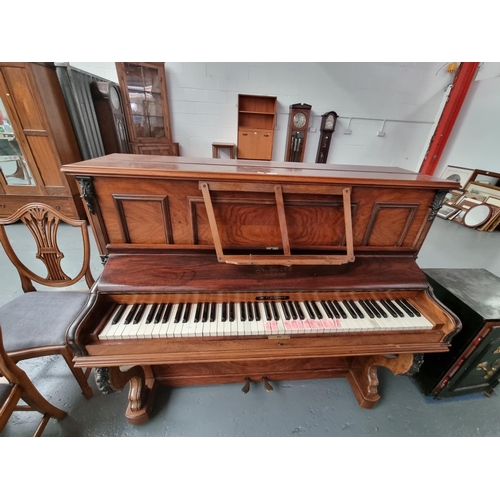 126 - A Bord's Paris manufactured for W. F. Ridgway mahogany upright piano