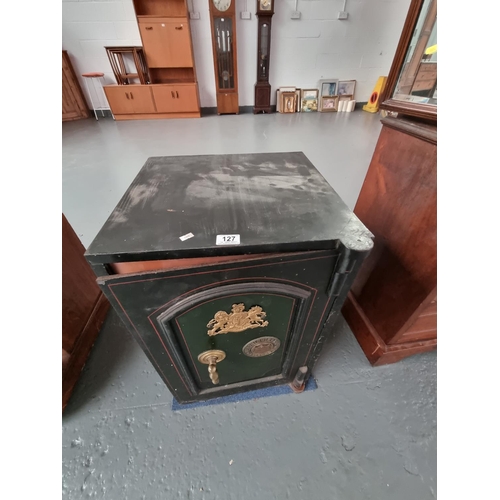 127 - A Walker and Worsey Birmingham fireproof safe (unlocked, no key)