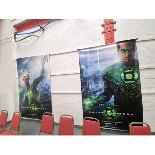 67 - Two large Green Lantern advertising movie posters