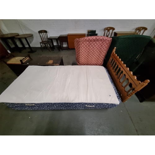 340 - A Dorlux single bed and mattress