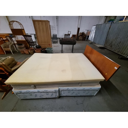342 - A double divan bed and mattress