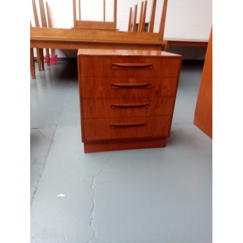 115 - A teak G Plan four drawer Fresco chest of drawers