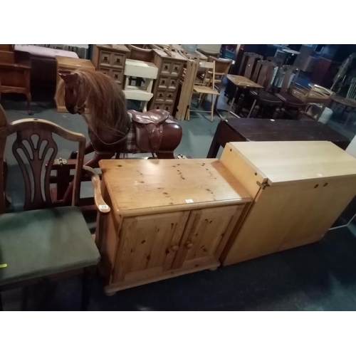 316 - 2 Pine sideboards and oak carver chair