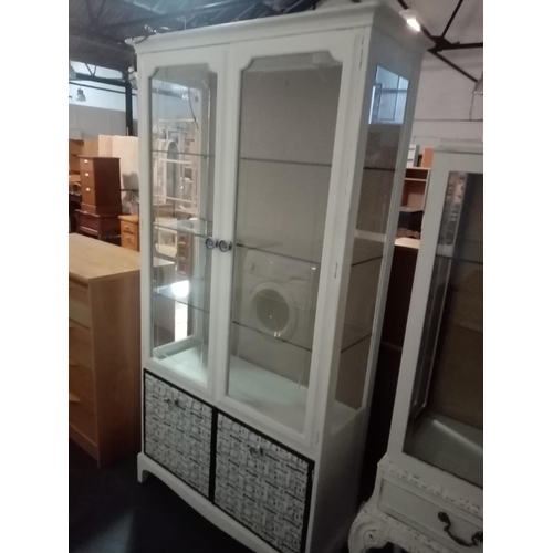 319 - A white painted display cabinet