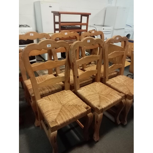 326 - 6 Pine dining chairs