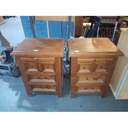 370 - A pair of pine bedside cabinets