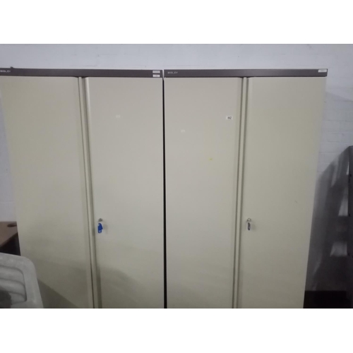 442 - 2 Bisley office lockers with keys