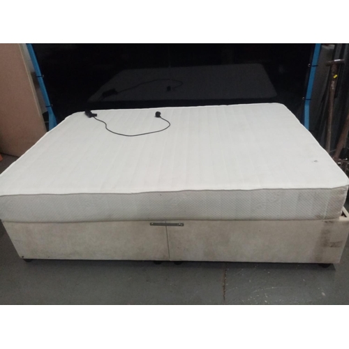 450 - A double divan bed and mattress