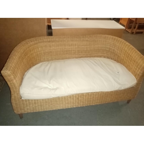 456 - Wicker 3 seater sofa