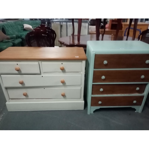 472 - 2 painted chest of drawers