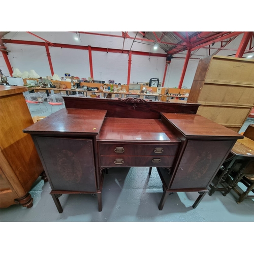 128 - An antique mahogany sideboard/credenza