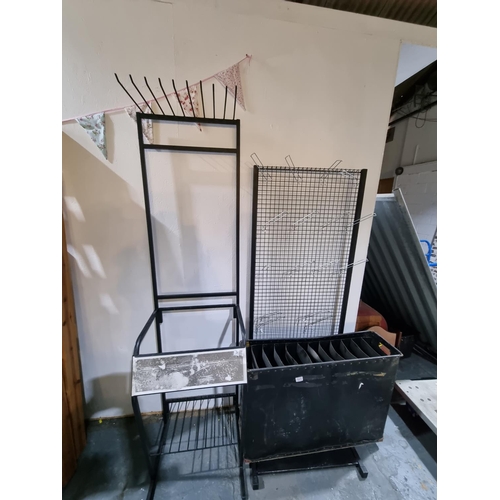 363 - 2 Metal racking units, etc