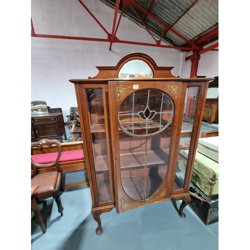 115 - A mahogany inlaid display cabinet