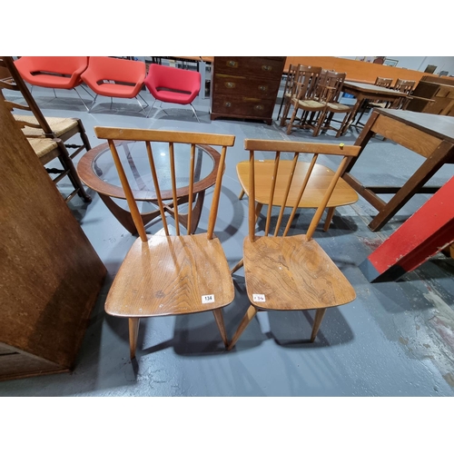 134 - Two Ercol dining chairs